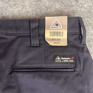 NWT Bulwark FR Cat 2 NFPA 2112 Blue Pants Size 36x31
